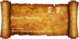 Rauch Martin névjegykártya